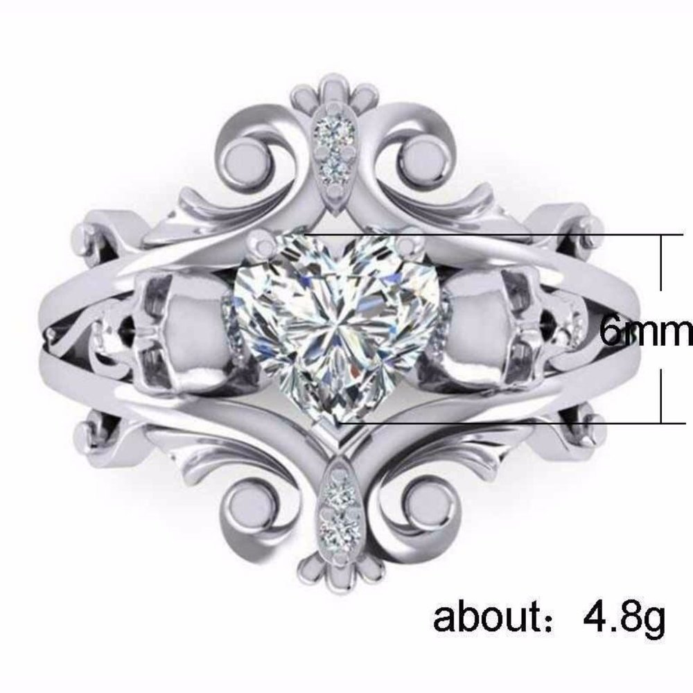 New Romantic 925 Sterling Silver Heart Shape Ring - Picture 2 of 6